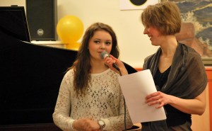 Johanna Arvidsson intervjuas av Anna Andersson Vass. Foto: David Fryxelius.