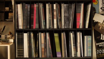 Del av lagret på Bootleg Booze Records. Foto: David Fryxelius.