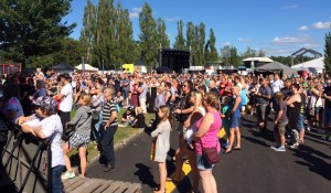 Publik på môra-per på Arvika Hamnfest 2015. Foto: David Fryxelius.