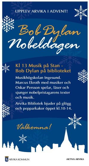 Bob Dylan på Biblioteket. Foto: Arvika kommun.