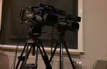 Kameror i konsertsalen. Foto: David Fryxelius.