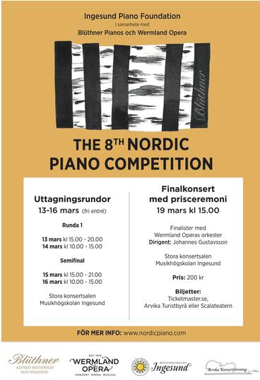 Affisch: Nordic Piano Competeition 2017.