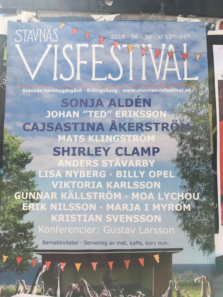 Affisch Stavnäs Visfestival 2018.