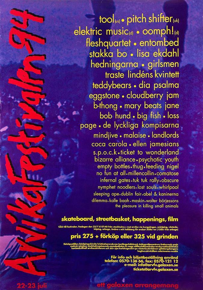 Affisch Arvikafestivalen 1994.