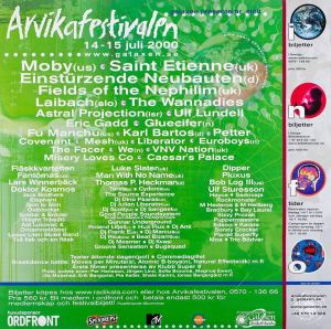 Affisch Arvikafestivalen 2000.