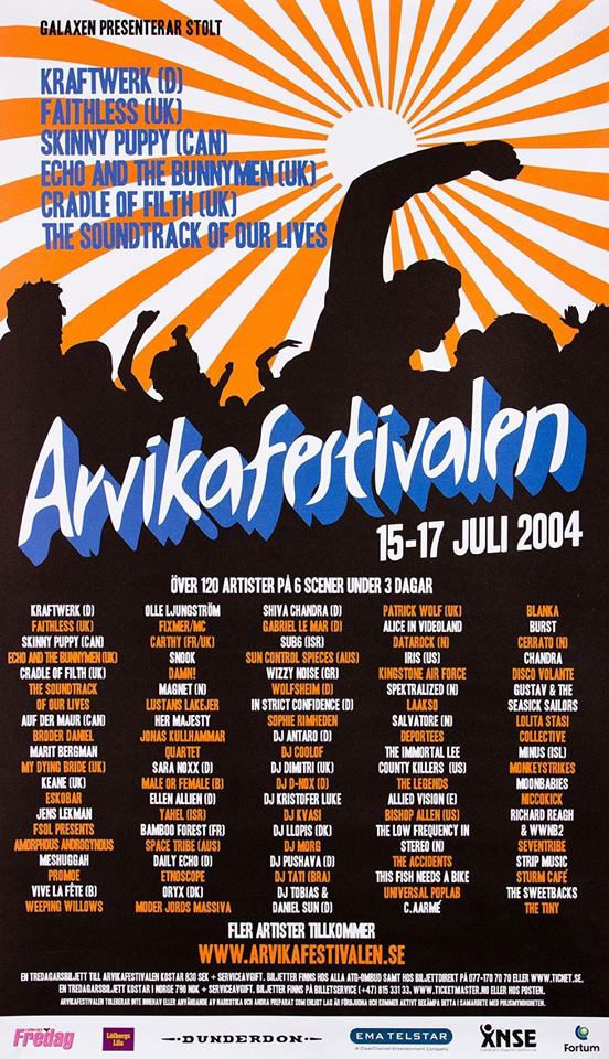 Affisch Arvikafestivalen 2004.