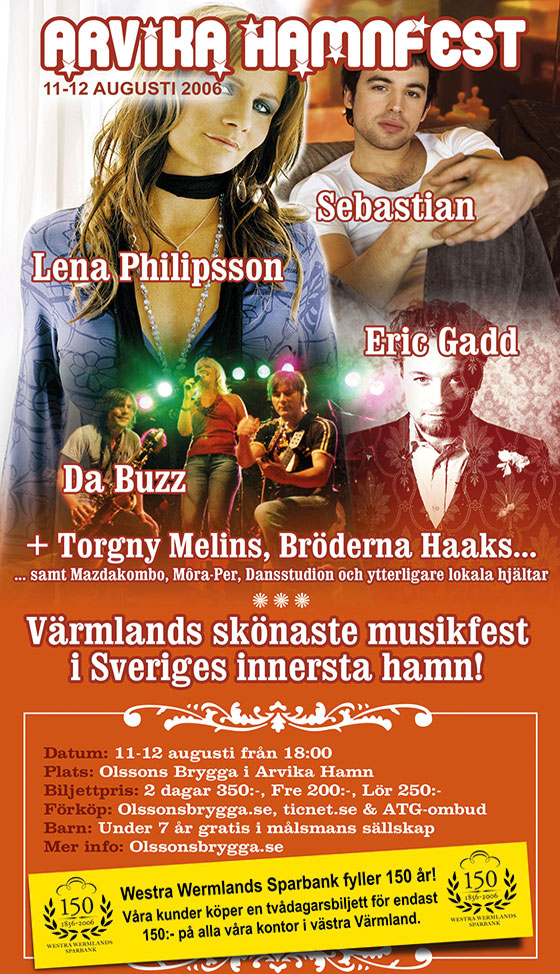 Affisch Arvika Hamnfest 2006.