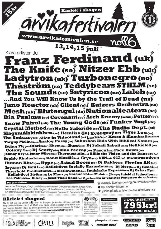 Affisch Arvikafestivalen 2006.