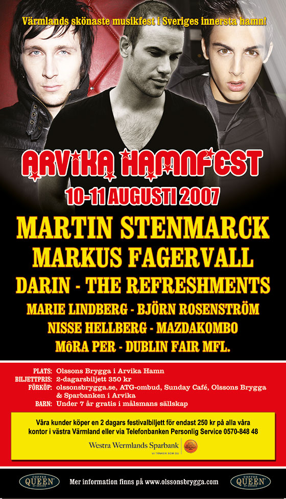 Affisch Arvika Hamnfest 2007.
