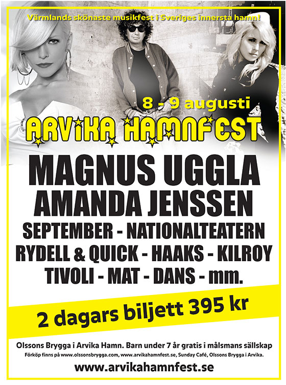 Affisch Arvika Hamnfest 2008.