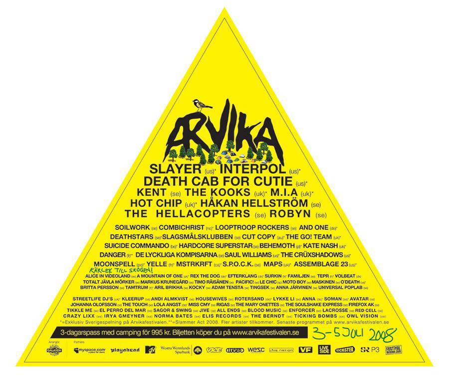 Affisch Arvikafestivalen 2008.