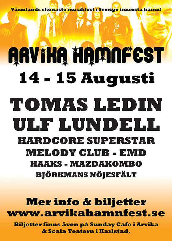 Affisch Arvika Hamnfest 2009.