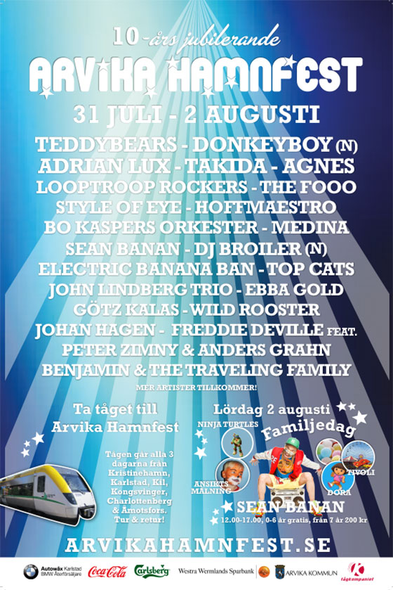 Affisch Arvika Hamnfest 2013.