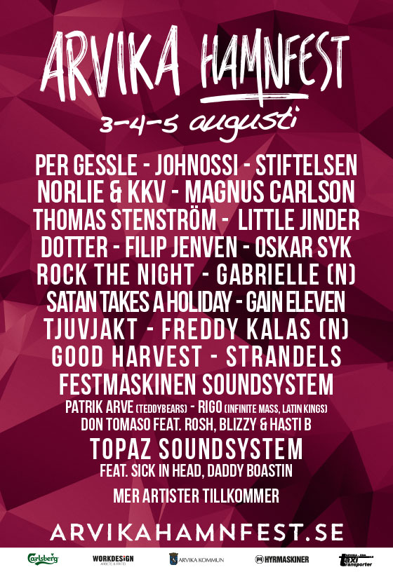 Affisch Arvika Hamnfest 2017.