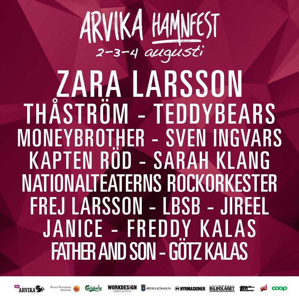 Affisch Arvika Hamnfest 2018.