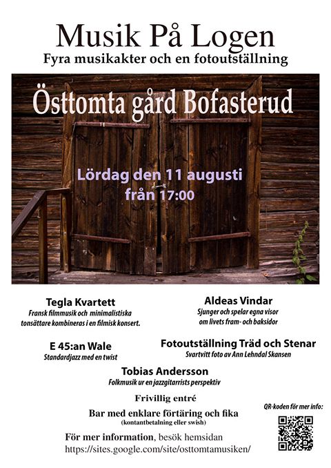 Affisch Musik på logen 2018.