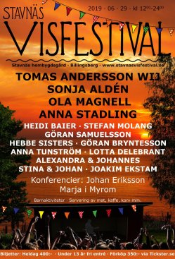 Affisch Stavnäs Visfestival 2019.