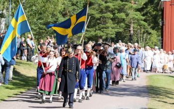 Parad på Gammelvâla. Foto: Brunskogs hembygdsförening.