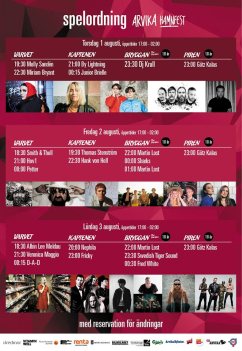 Spelschema Arvika Hamnfest 2019 (version 190731)