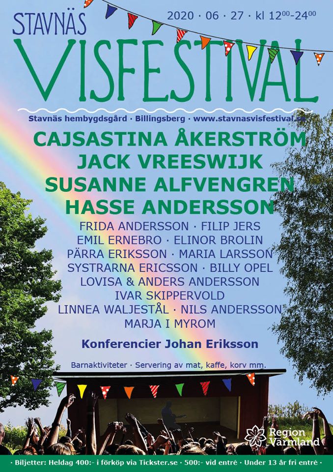 Affisch Stavnäs Visfestival 2020.