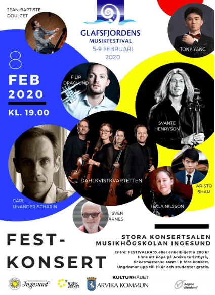 Affisch: Glafsfjordens musikfestival 2020.