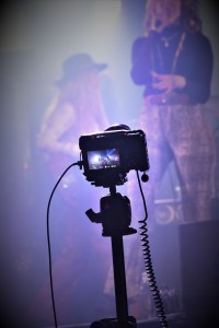 En av många kameror på Music against Covid-19 del 2 på Ritz. Foto: David Fryxelius.