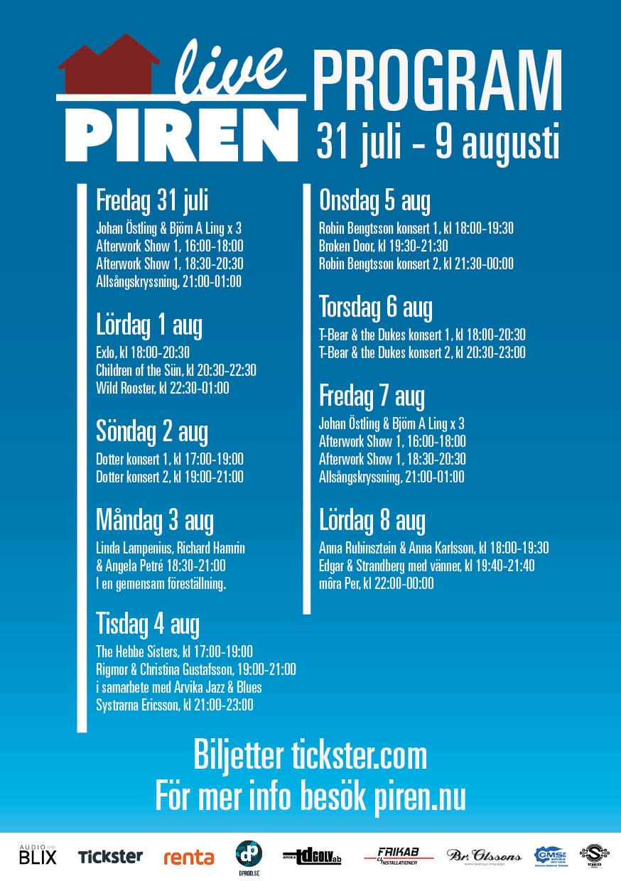 Affisch Piren Live 2020