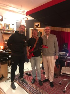 Ola Gustafsson, Janne Schaffer och Andreas Dahlbäck. Foto: privat.