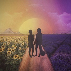 Systrarna Ericssons debut-EP "Into the fire". Omslag: Christopher Holmberg.