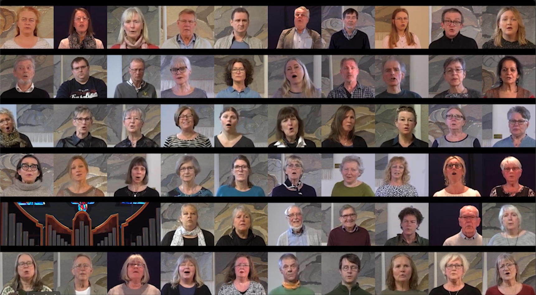 Sångare från Arvika pastorats påskkör.