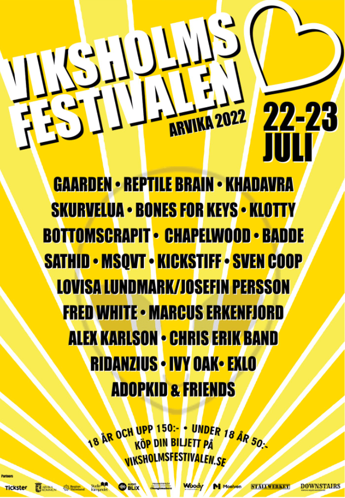 Affisch: Viksholmsfestivalen 2022.