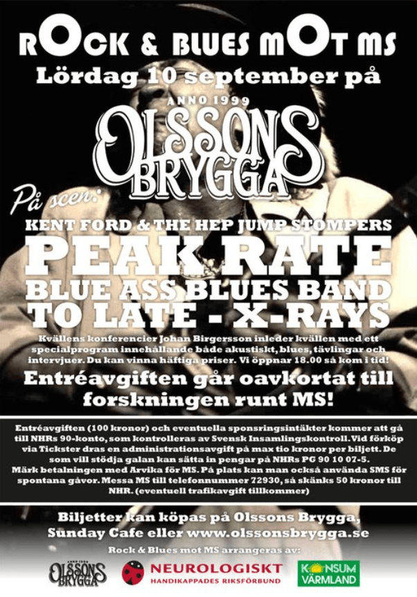 Affisch: Rock & Blues för MS 2011.