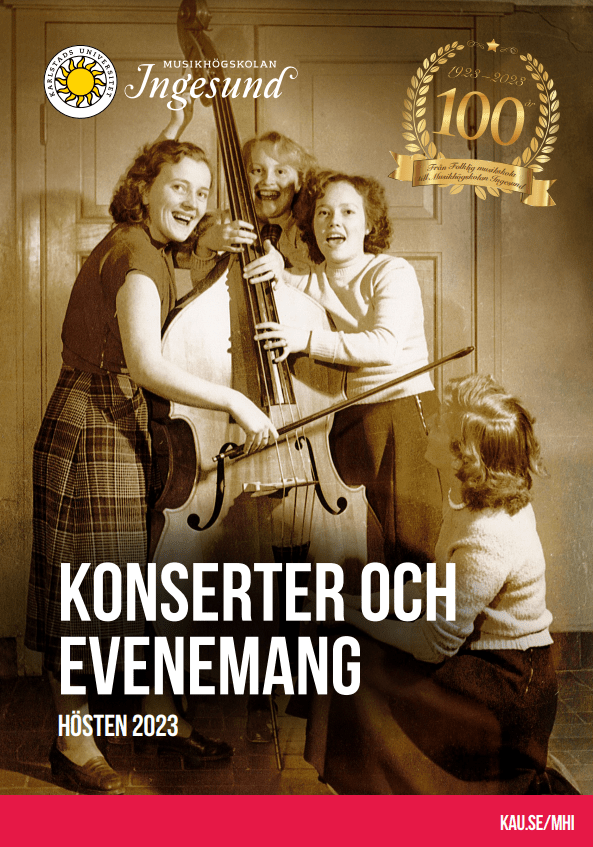 Generalprogram för Musikhögskolan Ingesund hösten 2023.