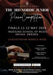 Affisch: Steinway & Sons The 3rd Nordic Junior Piano Competition 2024.