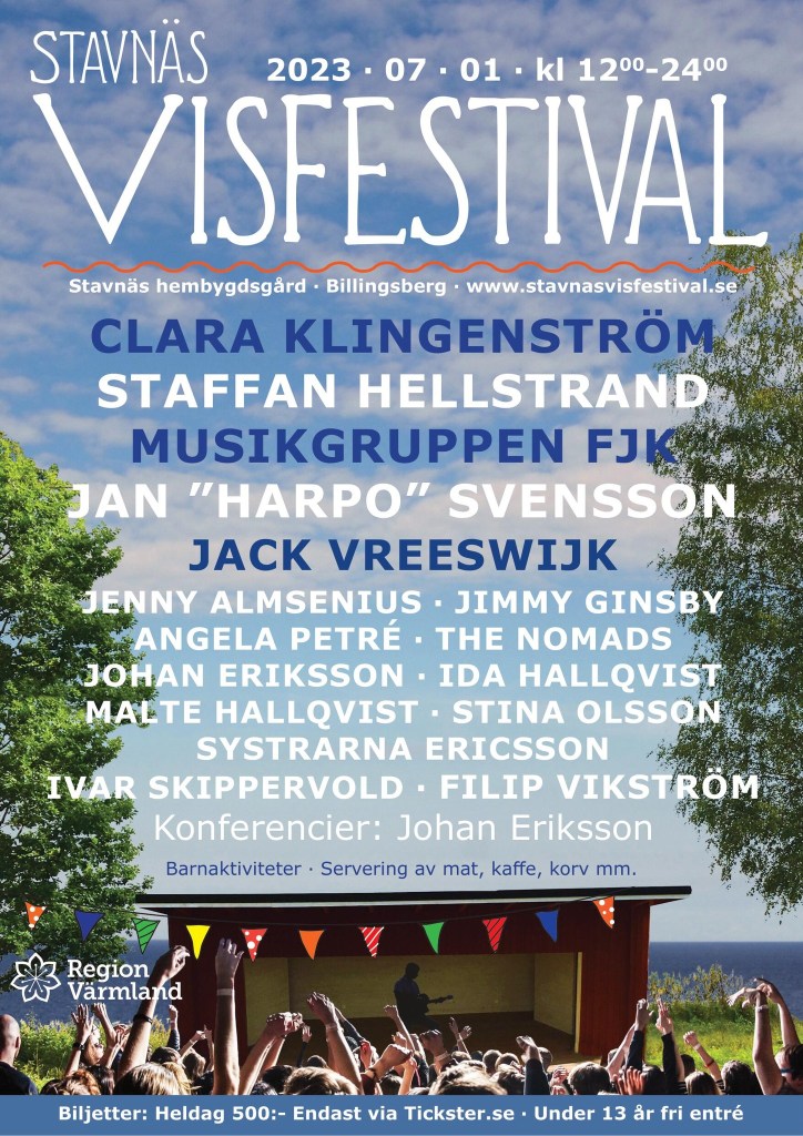 Affisch: Stavnäs Visfestival 2023.