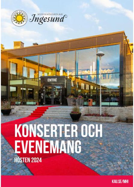 Generalprogram för Musikhögskolan Ingesund hösten 2024.