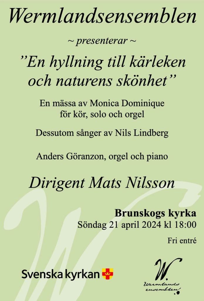 Affisch: Wermlandsensemblen 21 april 2024.