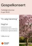 Affisch: Gospelkonsert med SingOut 2025-04-06.