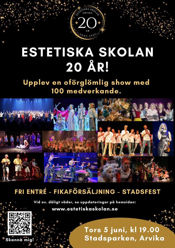 Affisch: Estetiska skolan 20 år.