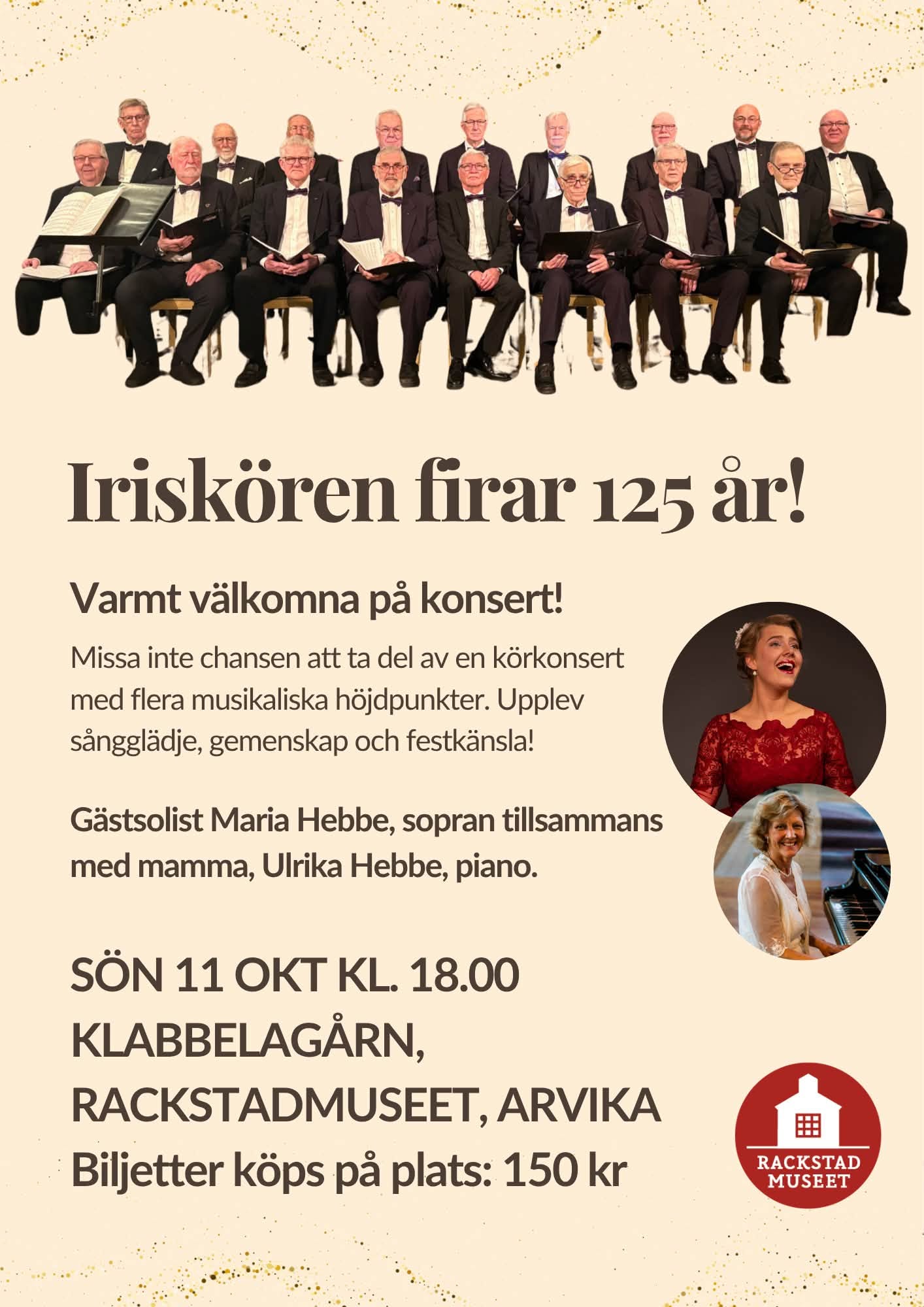 Affisch: Iriskören 125 år.